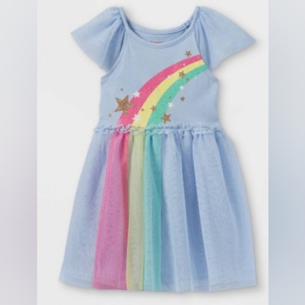 Kid's Blue Rainbow Tutu Dress